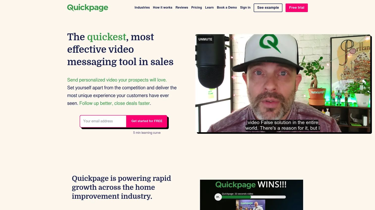 Quickpage video email software