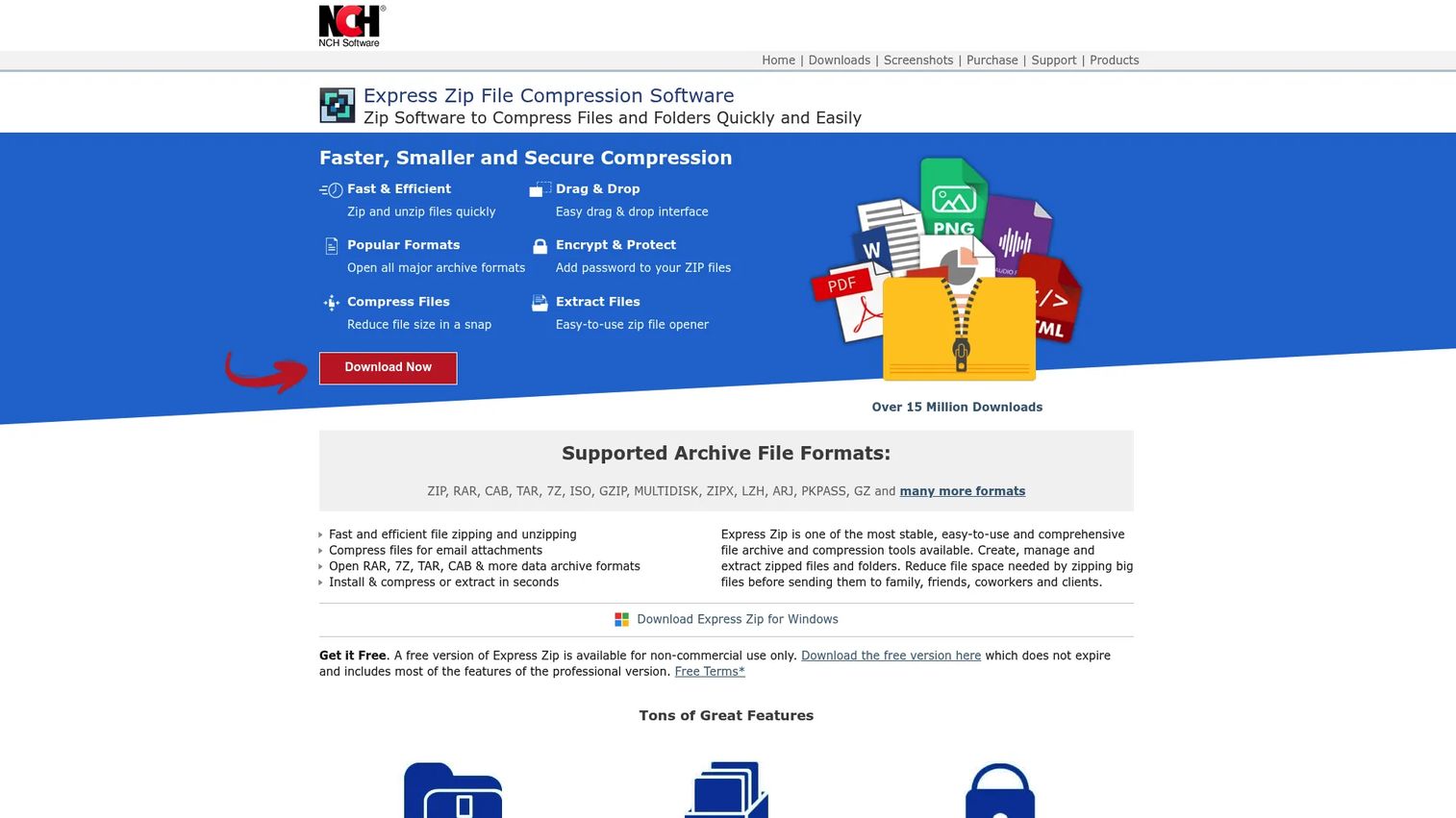 Express Zip showing archive compression and extraction on Windows