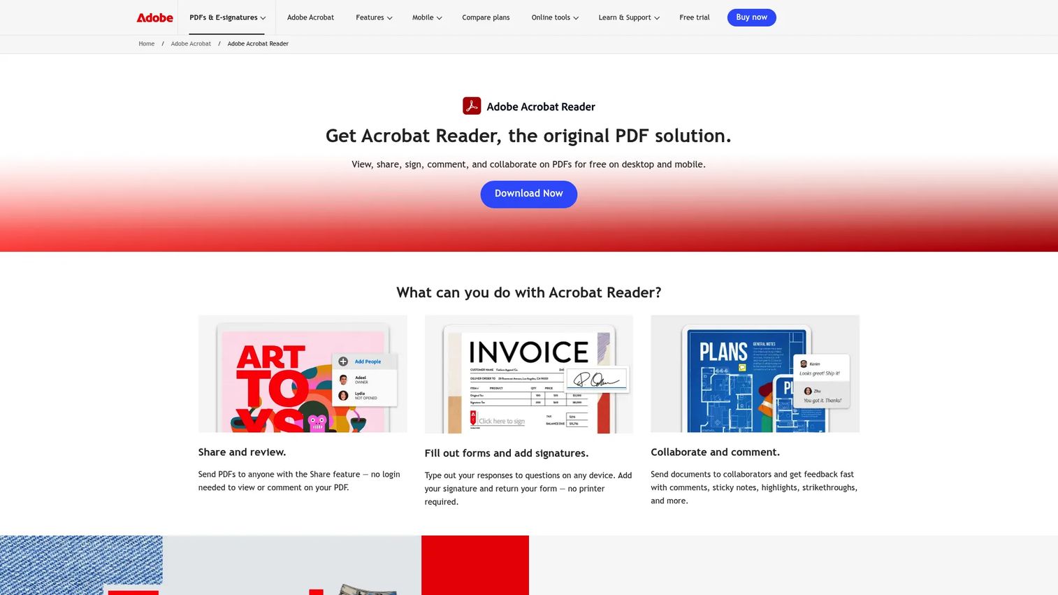 Adobe Acrobat Reader PDF viewer