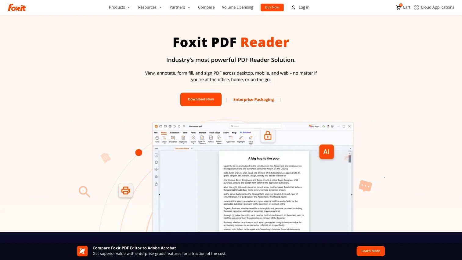 Foxit PDF Reader lightweight PDF viewer