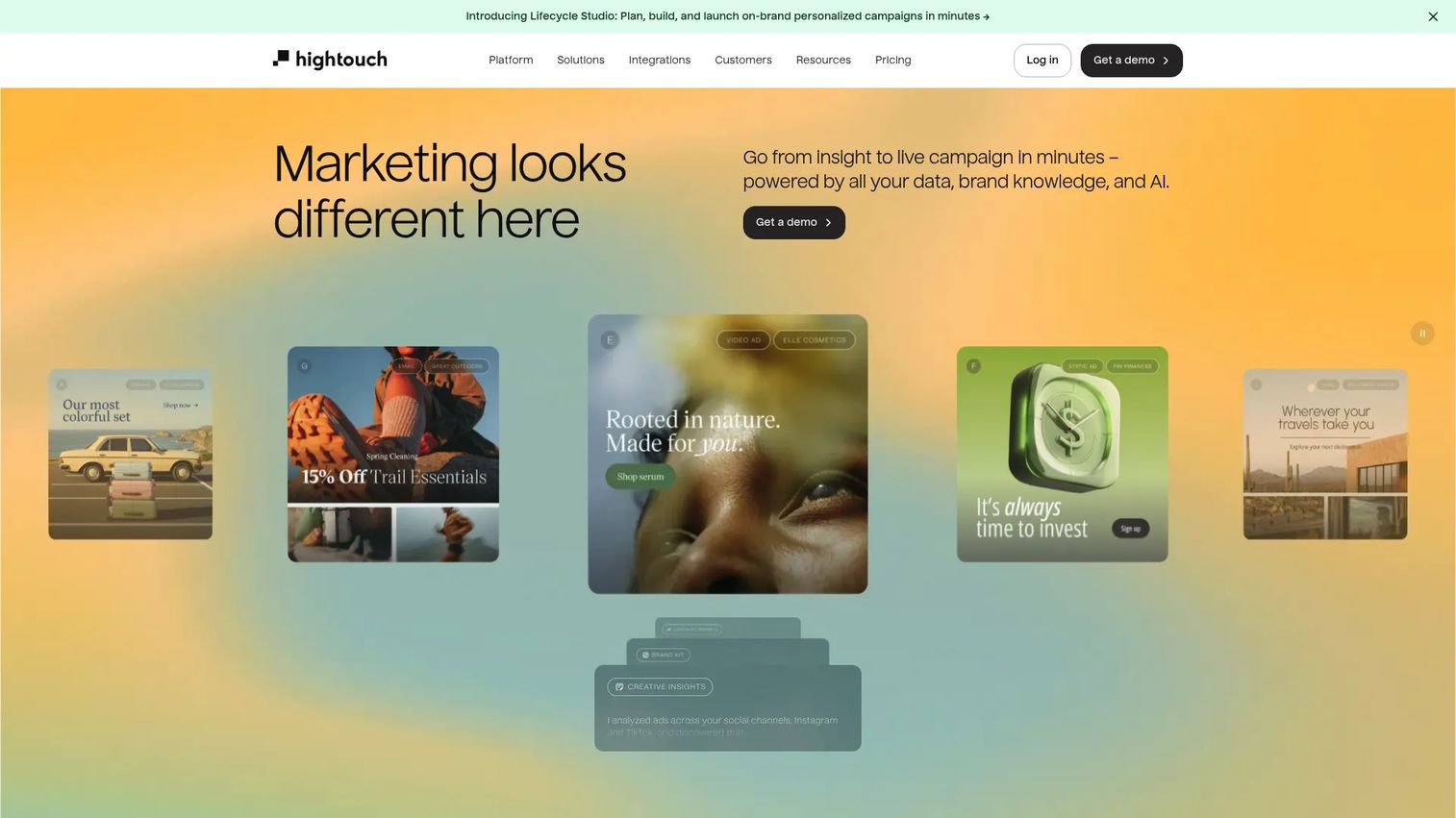 Hightouch Adaptive Identity Resolution page showing warehouse-native identity graph