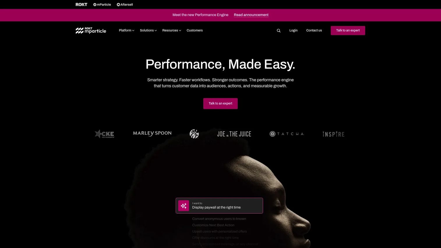 mParticle IDSync page showing identity resolution inside a customer data platform