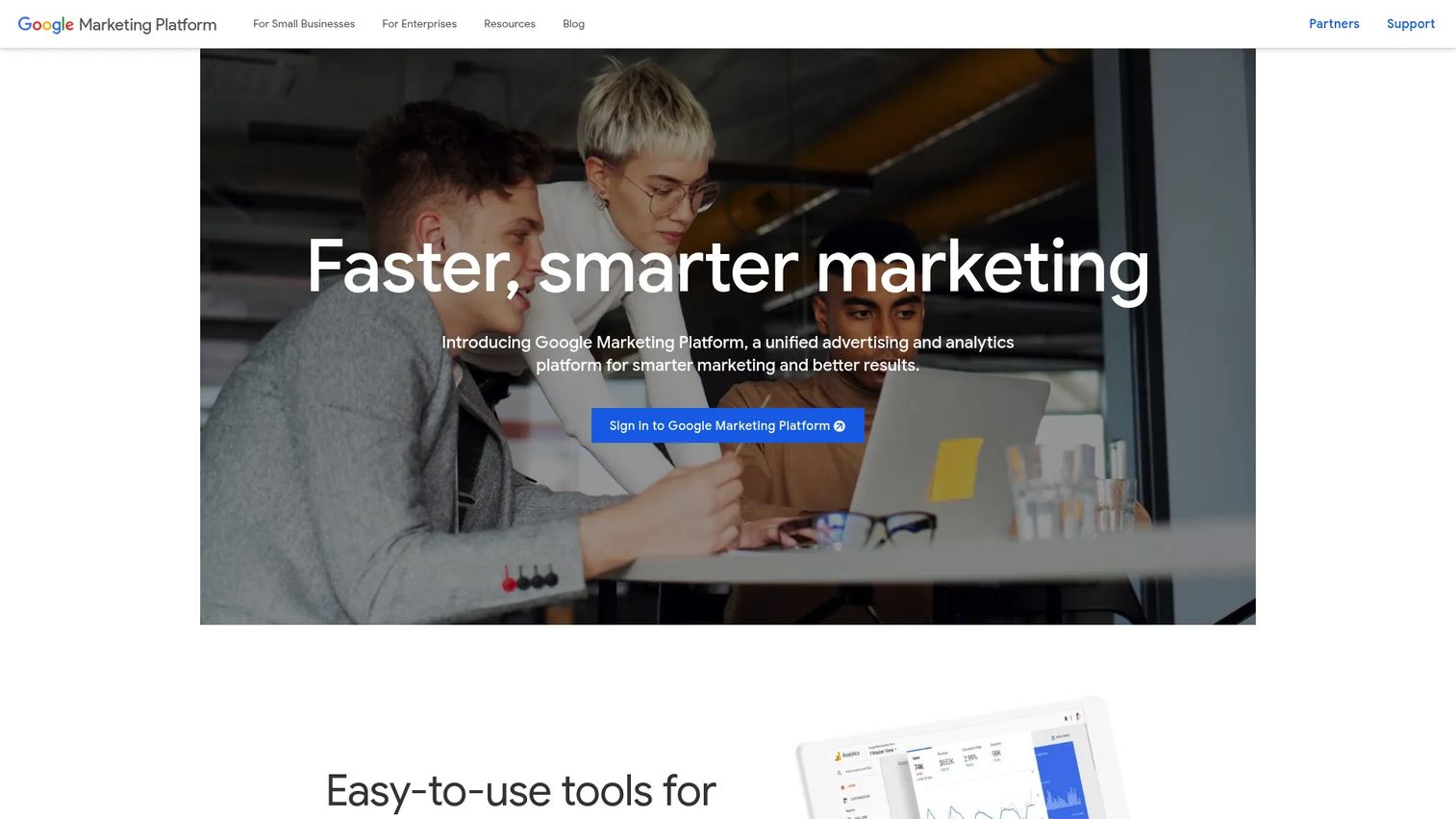 Google Display & Video 360 campaign management platform