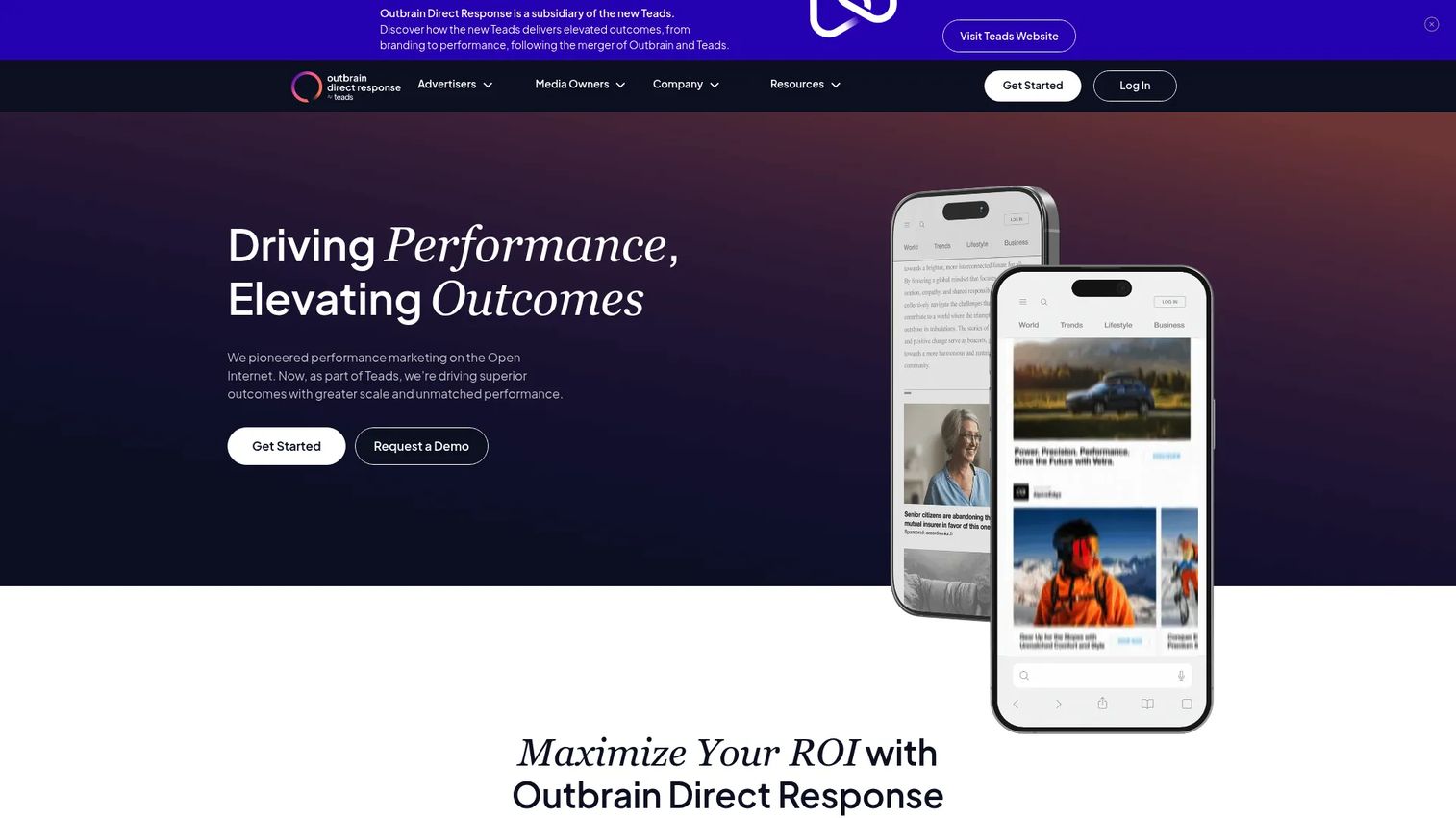 Outbrain native advertising and content distribution platform