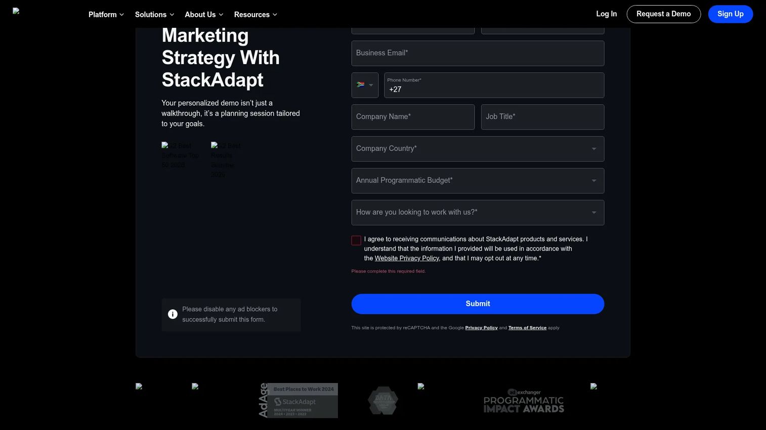 StackAdapt programmatic platform
