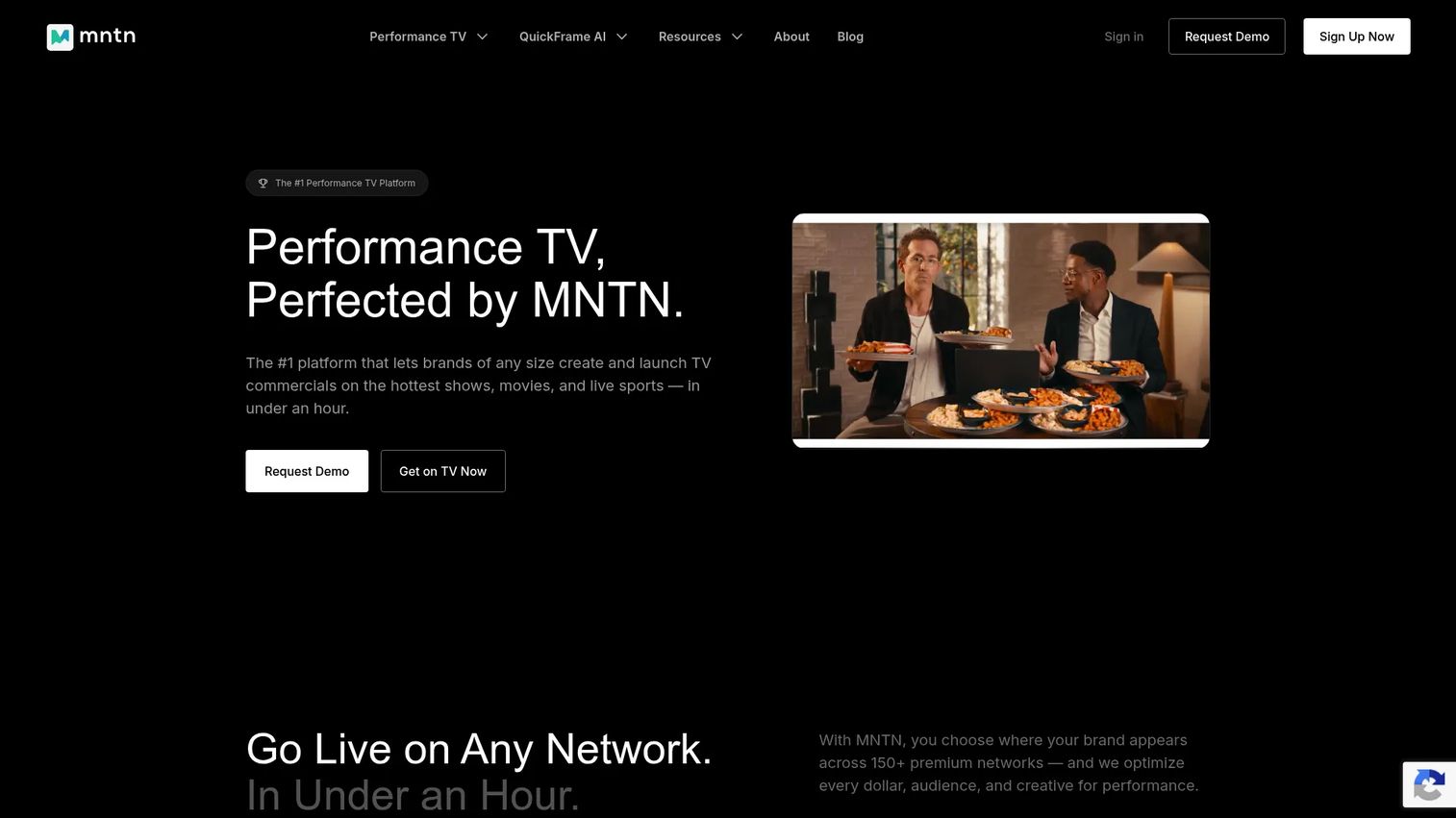 MNTN Performance TV platform