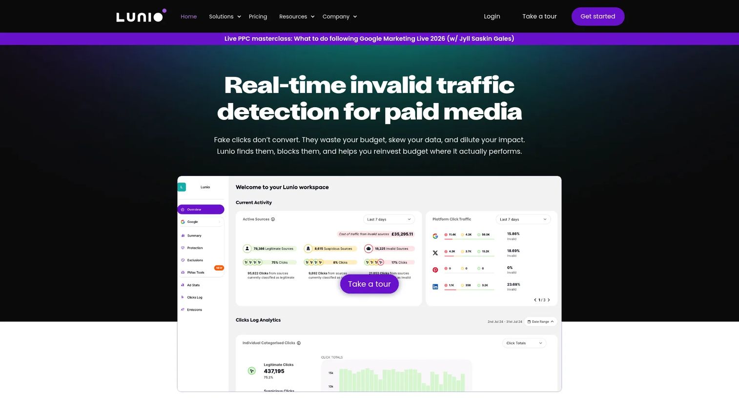 Lunio invalid traffic detection platform