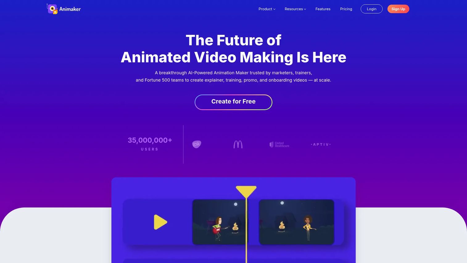 Animaker video advertising software