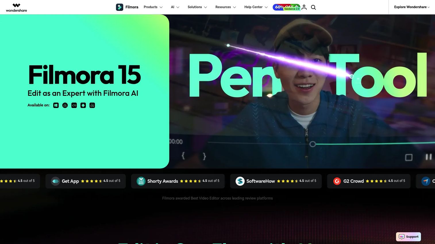 Filmora video advertising software