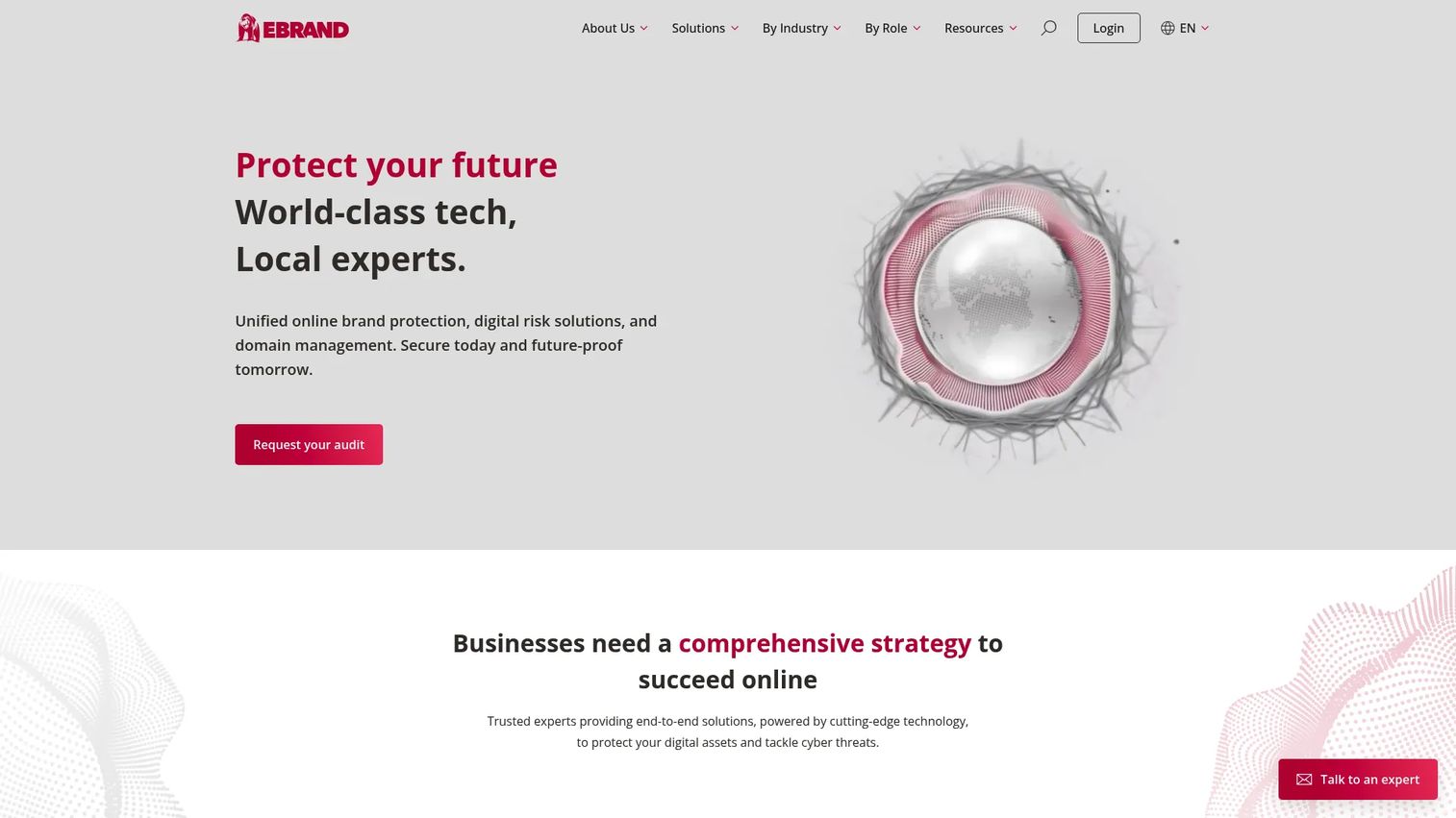 EBRAND online brand protection platform homepage