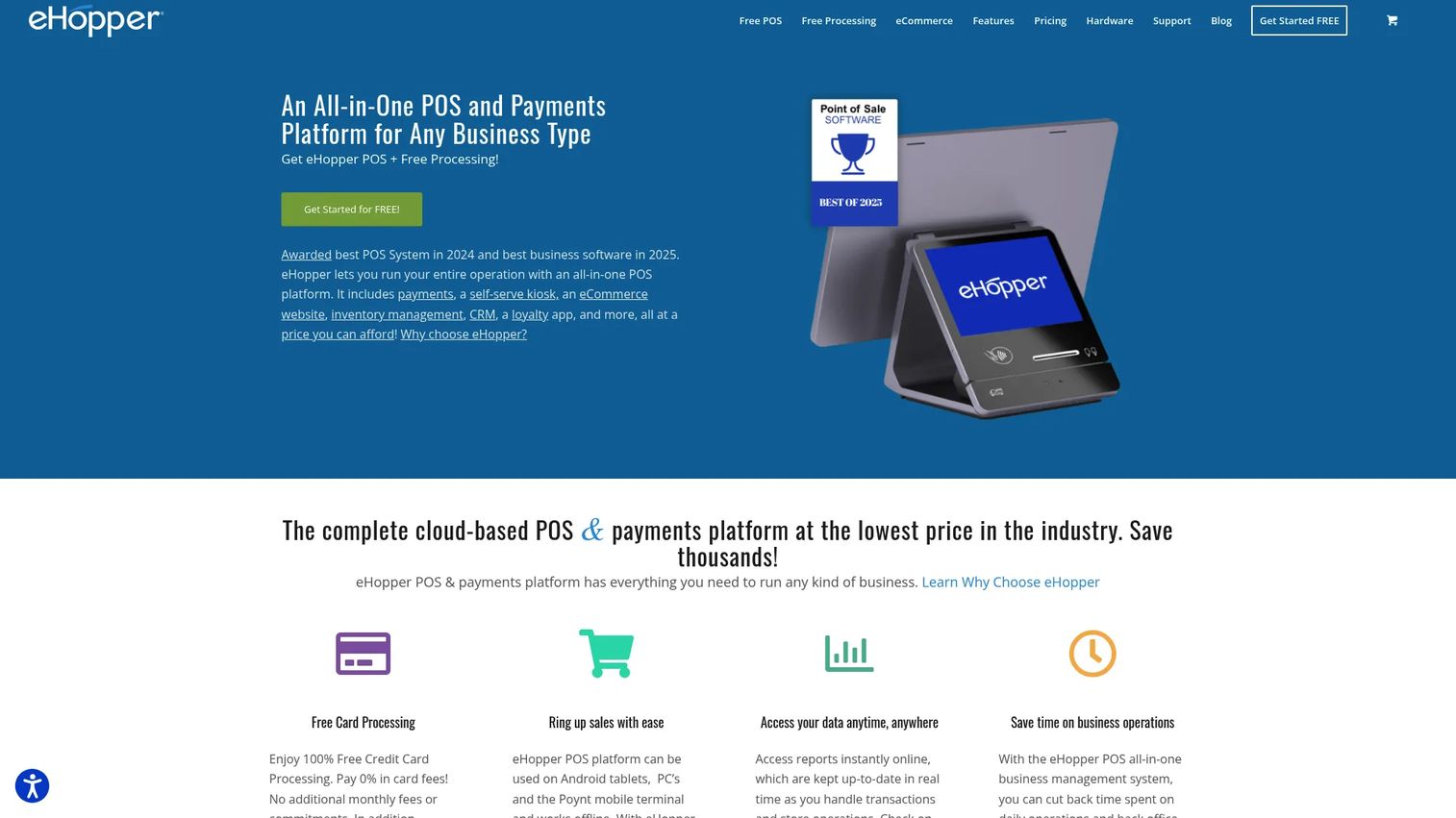 eHopper POS software interface