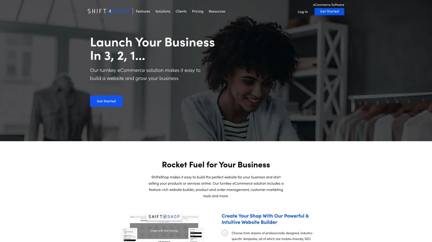 Shift4Shop ecommerce homepage