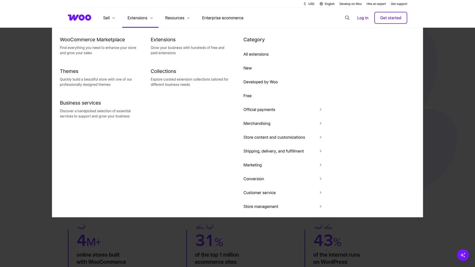 WooCommerce homepage