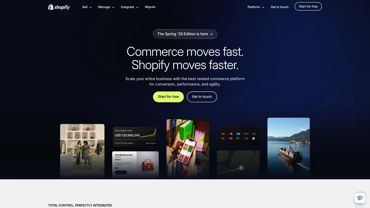 Shopify Plus homepage