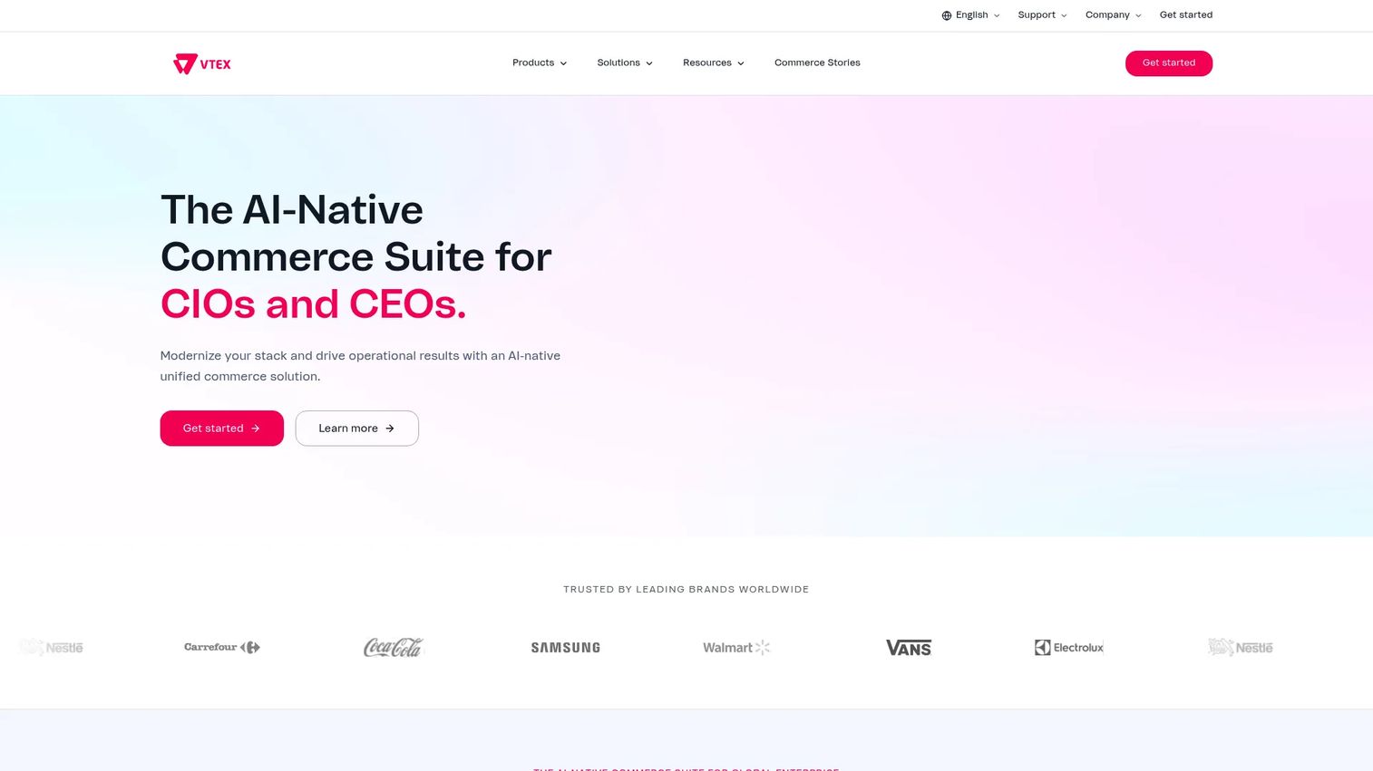 VTEX homepage