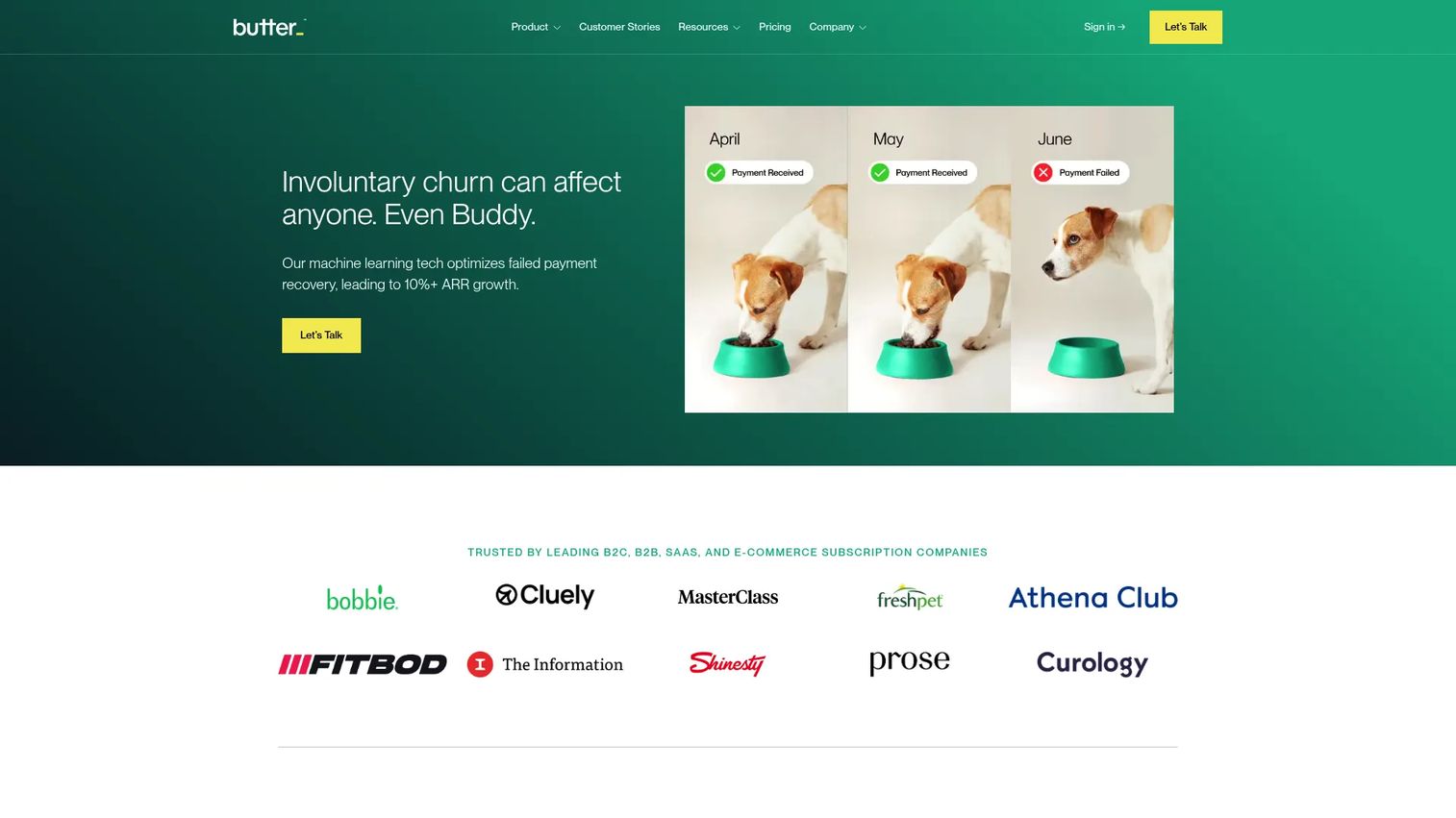 Butter Payments performance-based recovery software