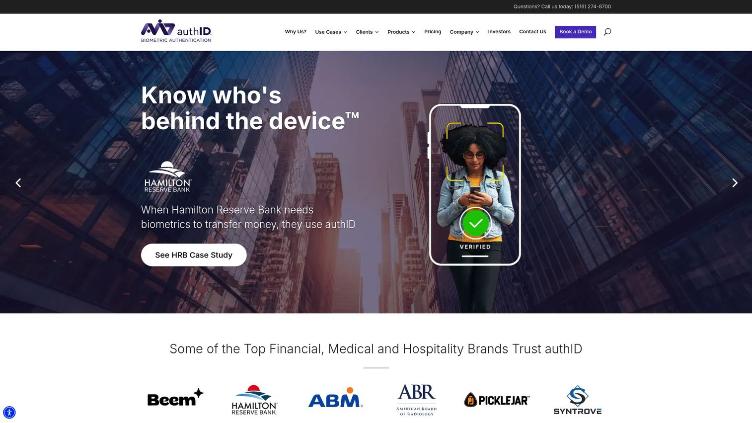 authID biometric authentication platform