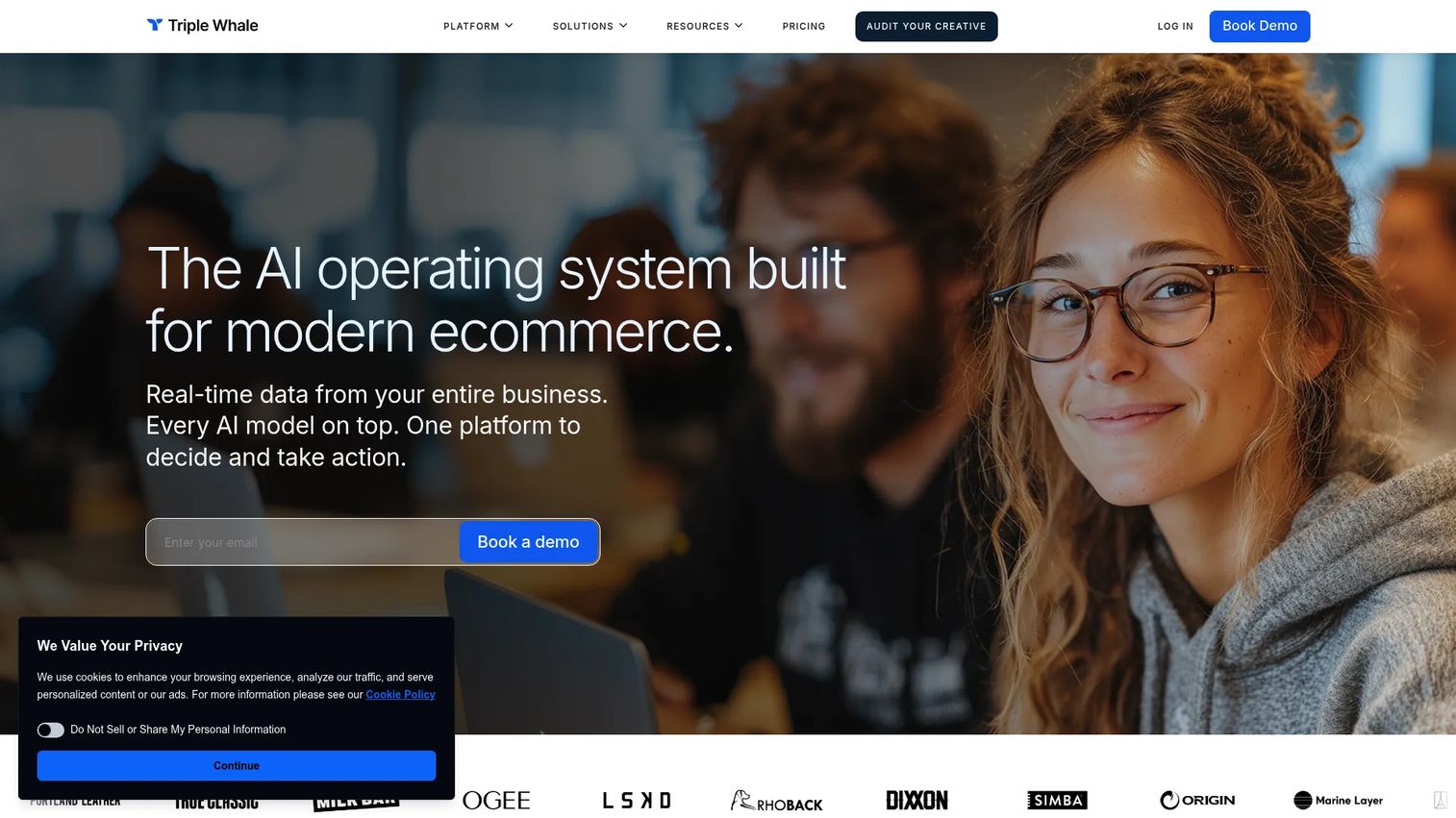 Triple Whale ecommerce attribution dashboard