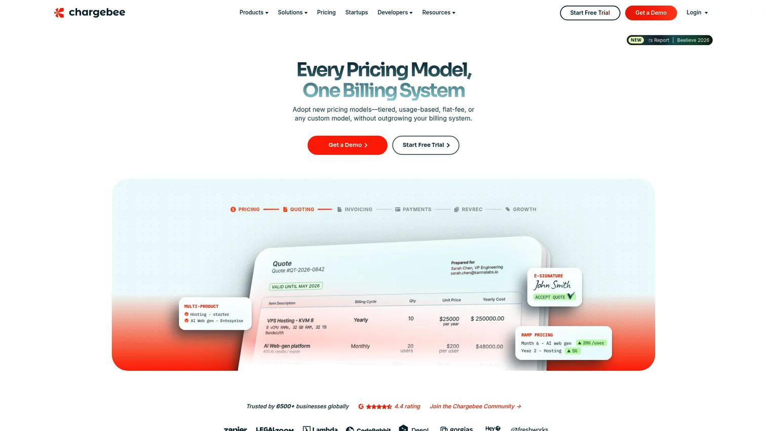 Chargebee subscription billing and revenue management platform