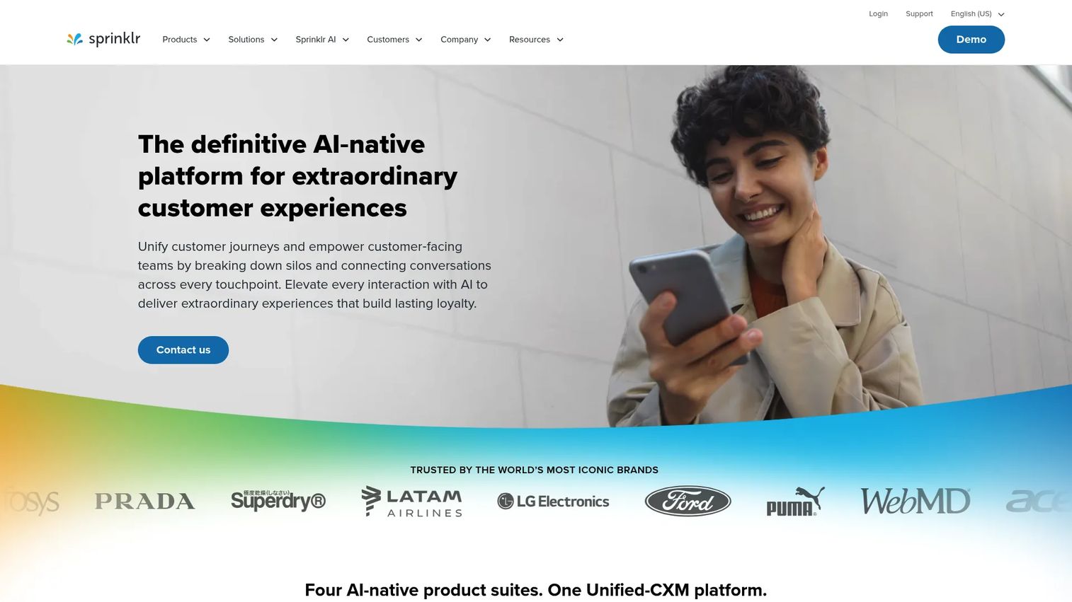 Sprinklr enterprise customer experience platform