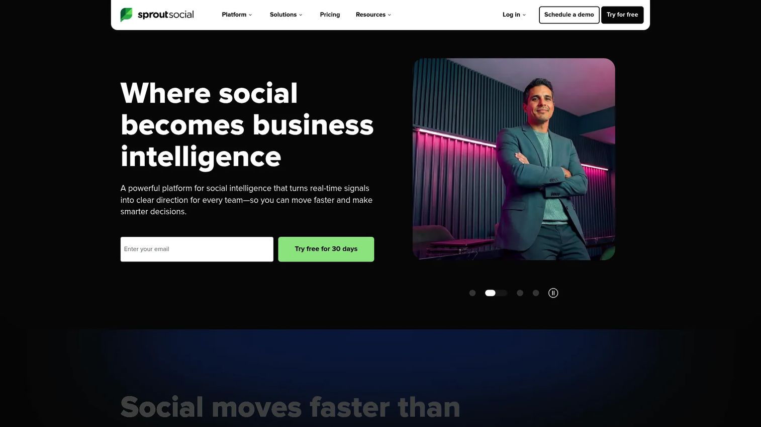 Sprout Social publishing and analytics interface