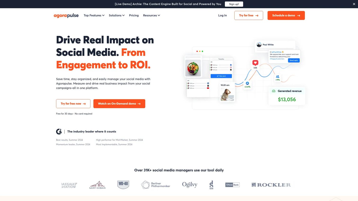 Agorapulse unified inbox and publishing dashboard
