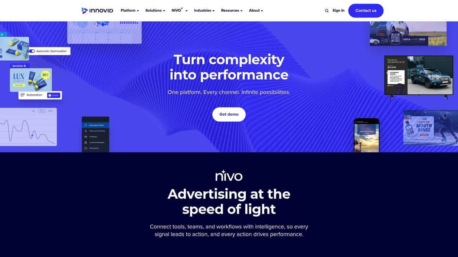 Innovid homepage