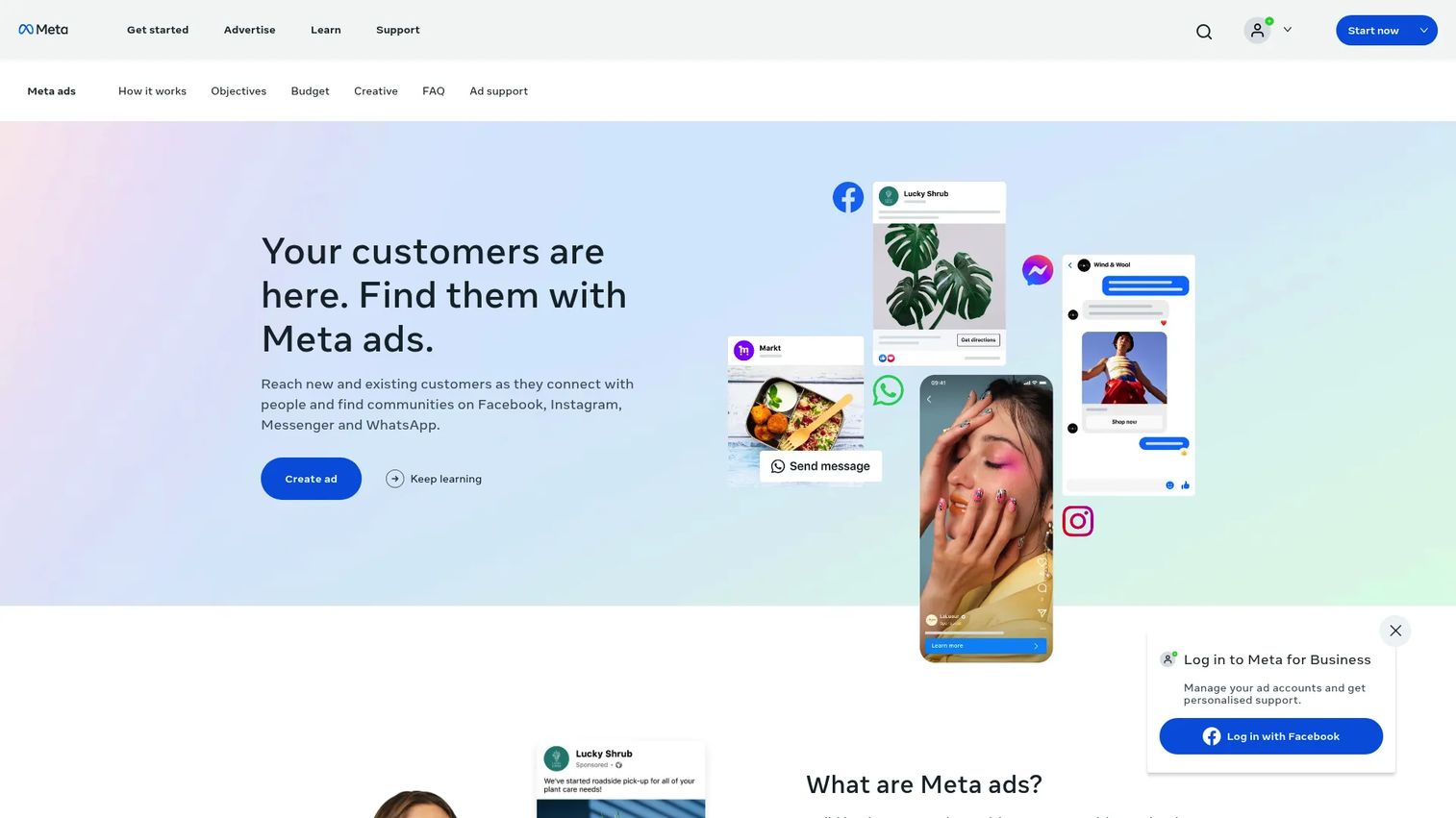 Meta Ads advertising platform for mobile campaigns