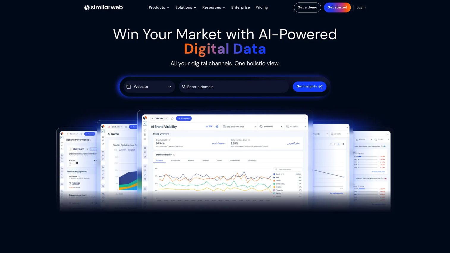 Similarweb digital intelligence platform interface