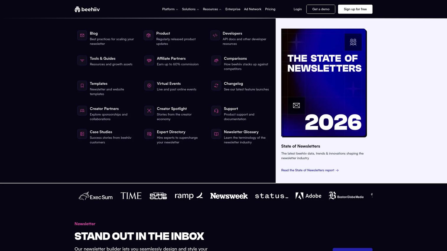beehiiv screenshot