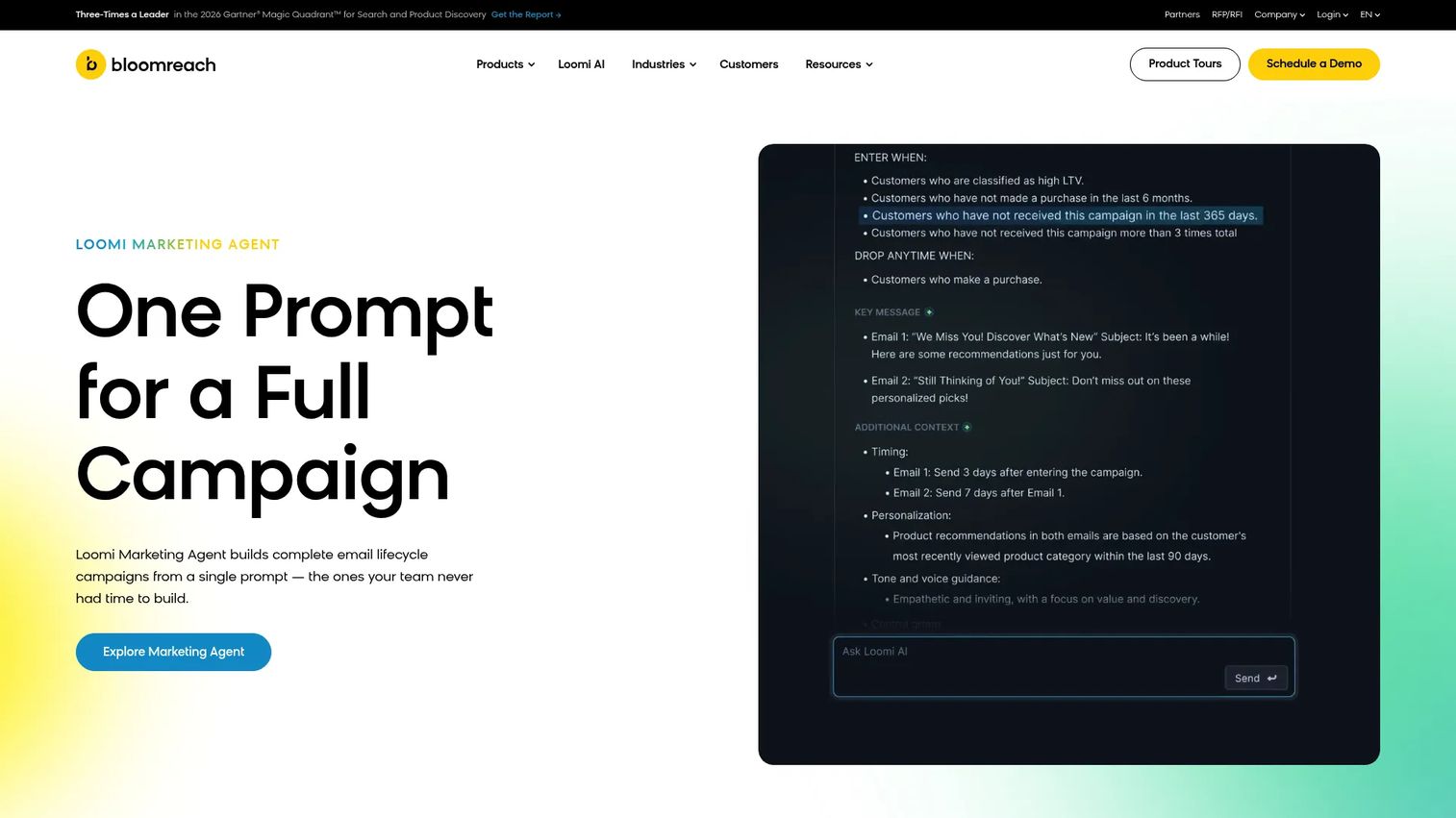 Bloomreach commerce experience platform homepage