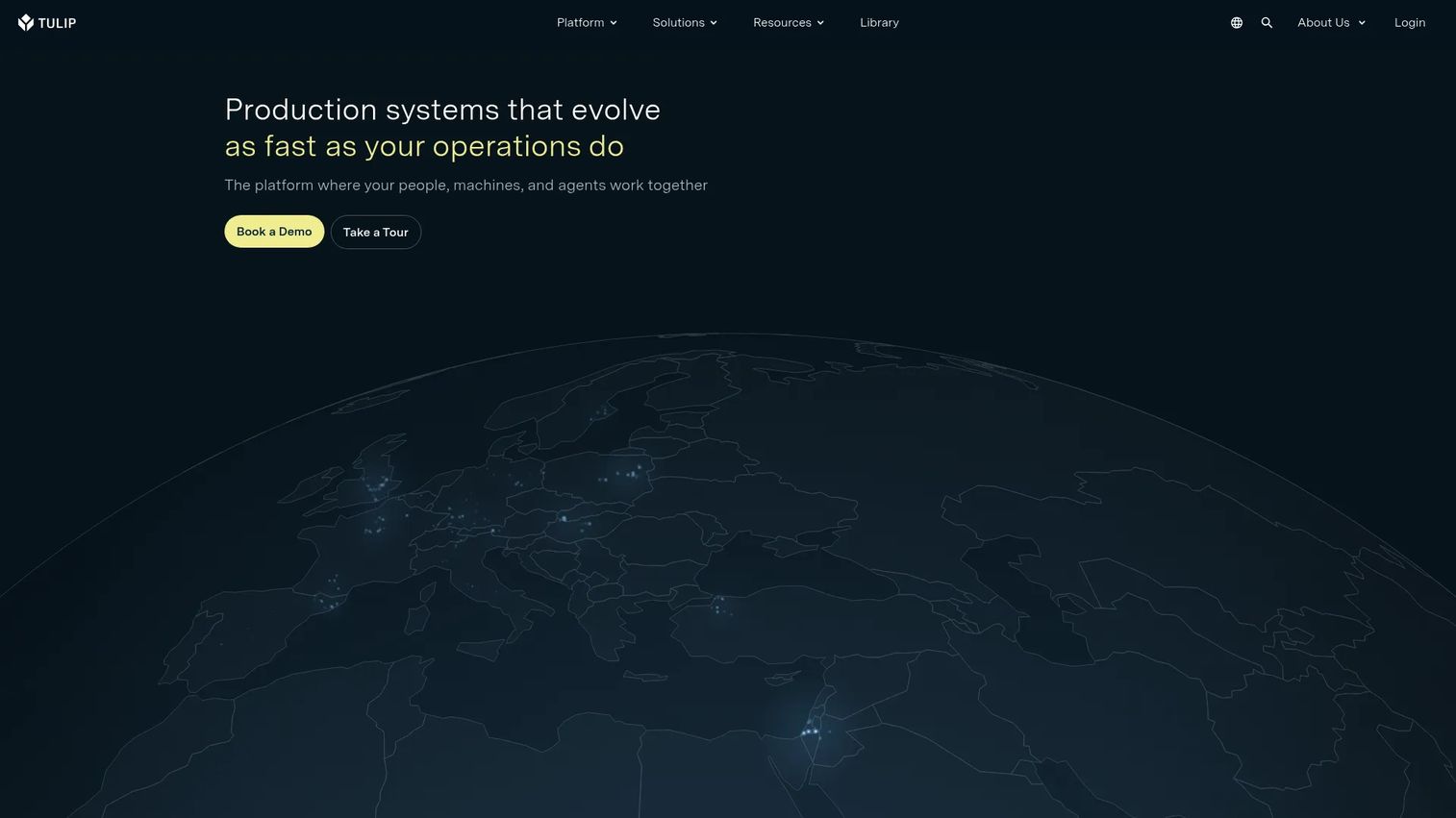 Tulip frontline operations and connected app platform homepage