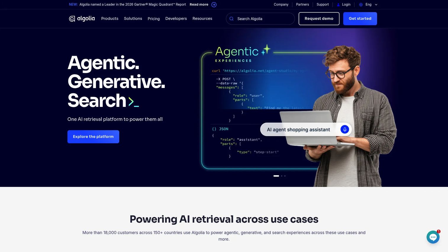 Algolia AI search and discovery platform