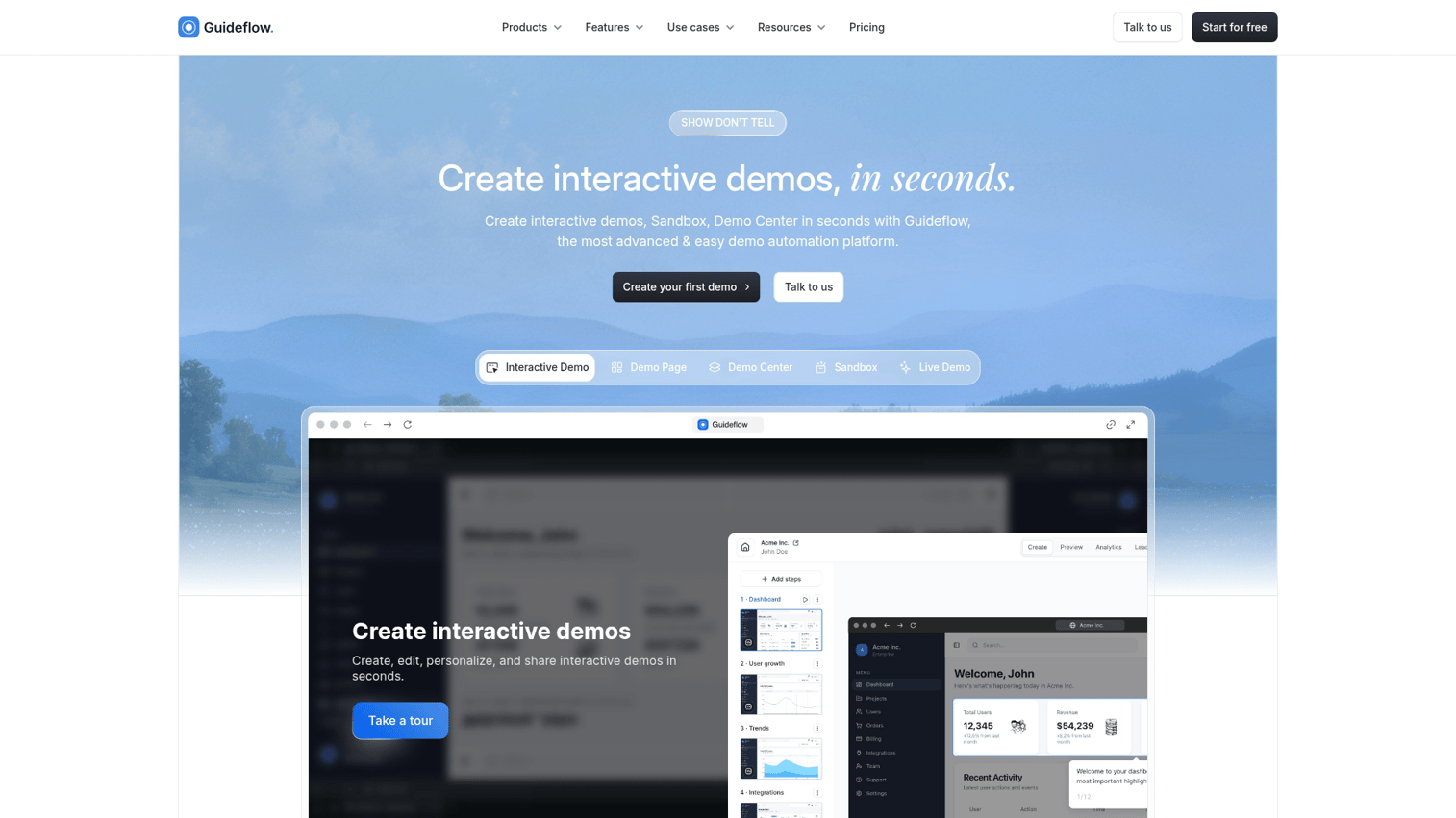 How to create an interactive demo with Guideflow