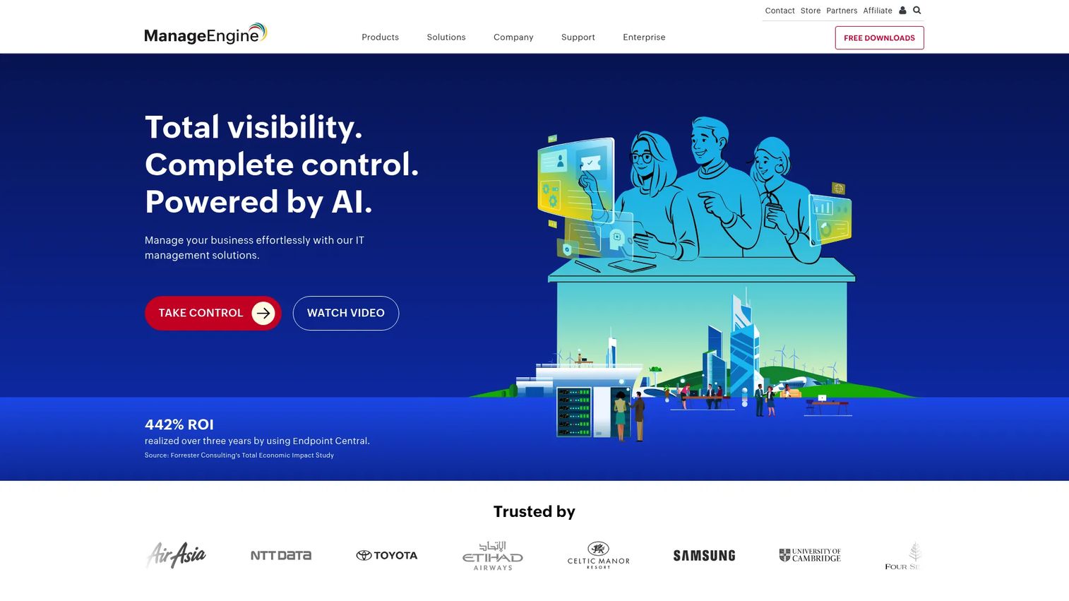 ManageEngine DataSecurity Plus data visibility and security dashboard