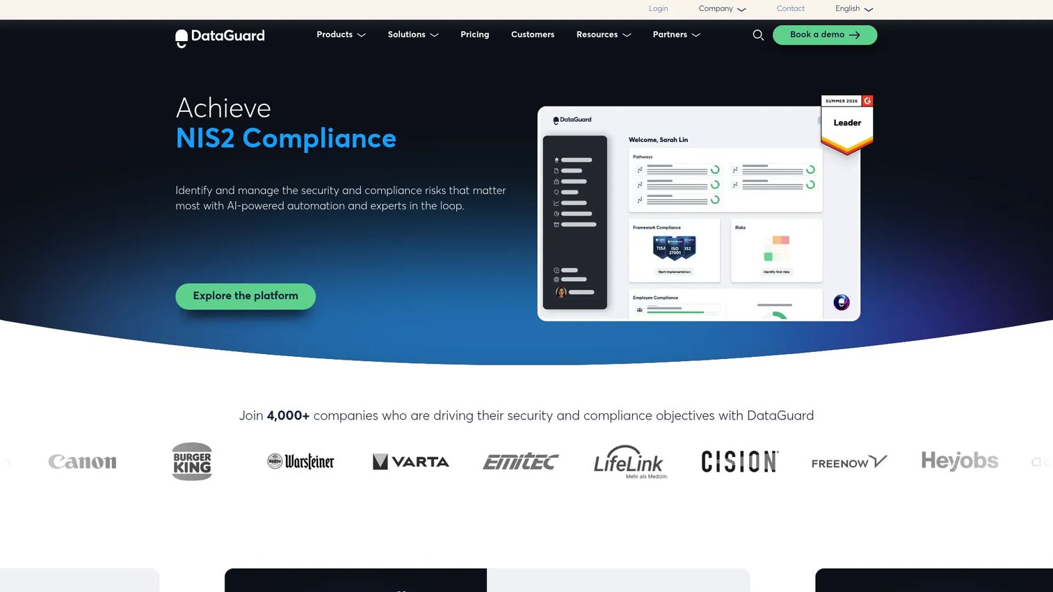 DataGuard security and compliance platform