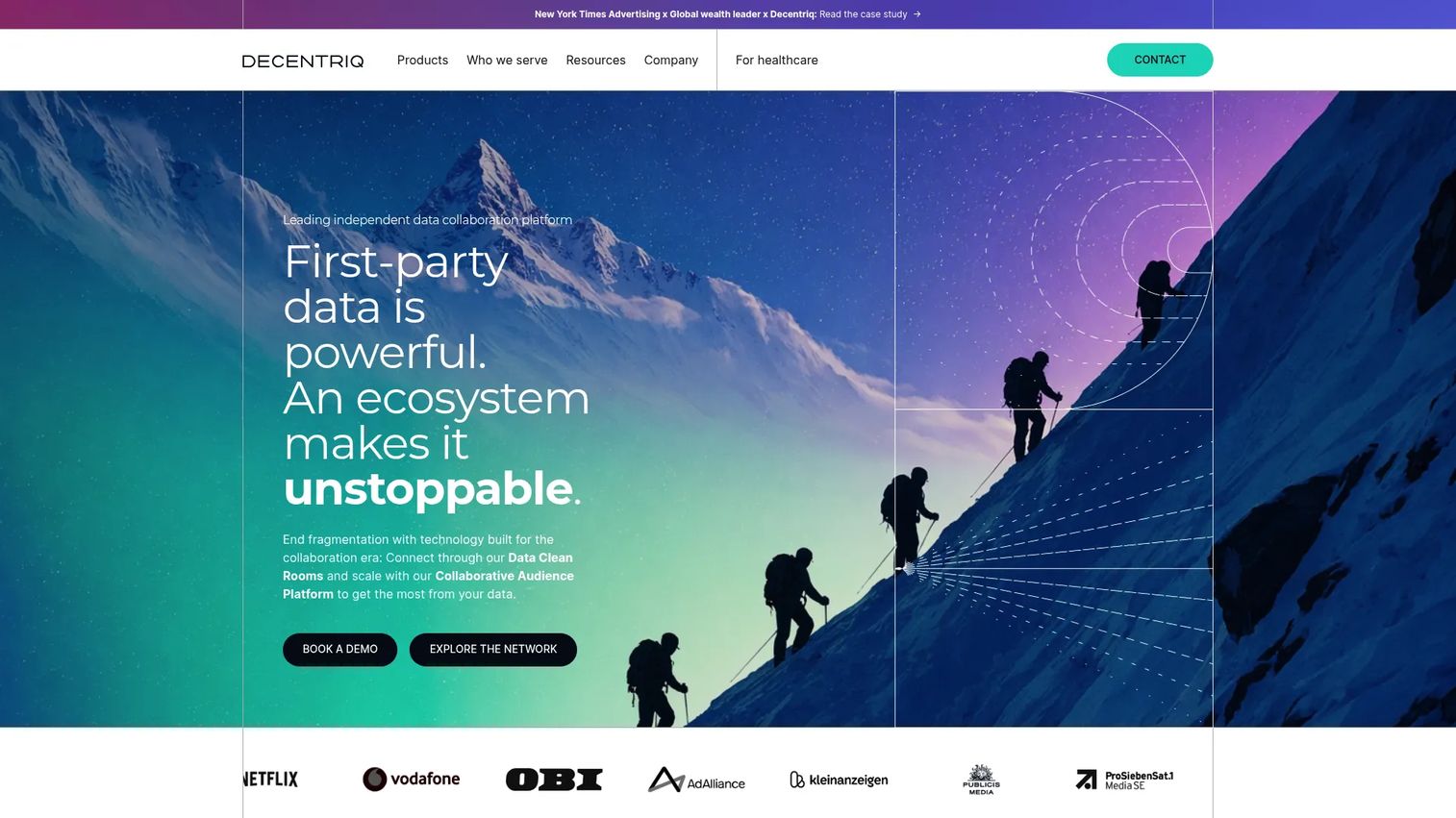 Decentriq homepage