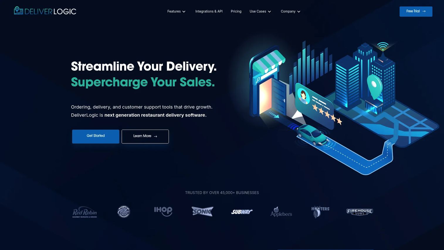 DeliverLogic turnkey last-mile delivery software homepage