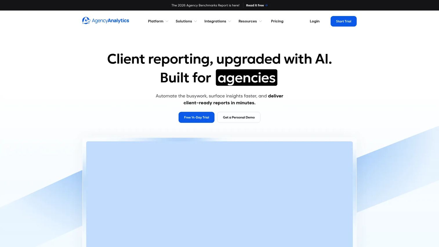 AgencyAnalytics agency reporting and client dashboard software