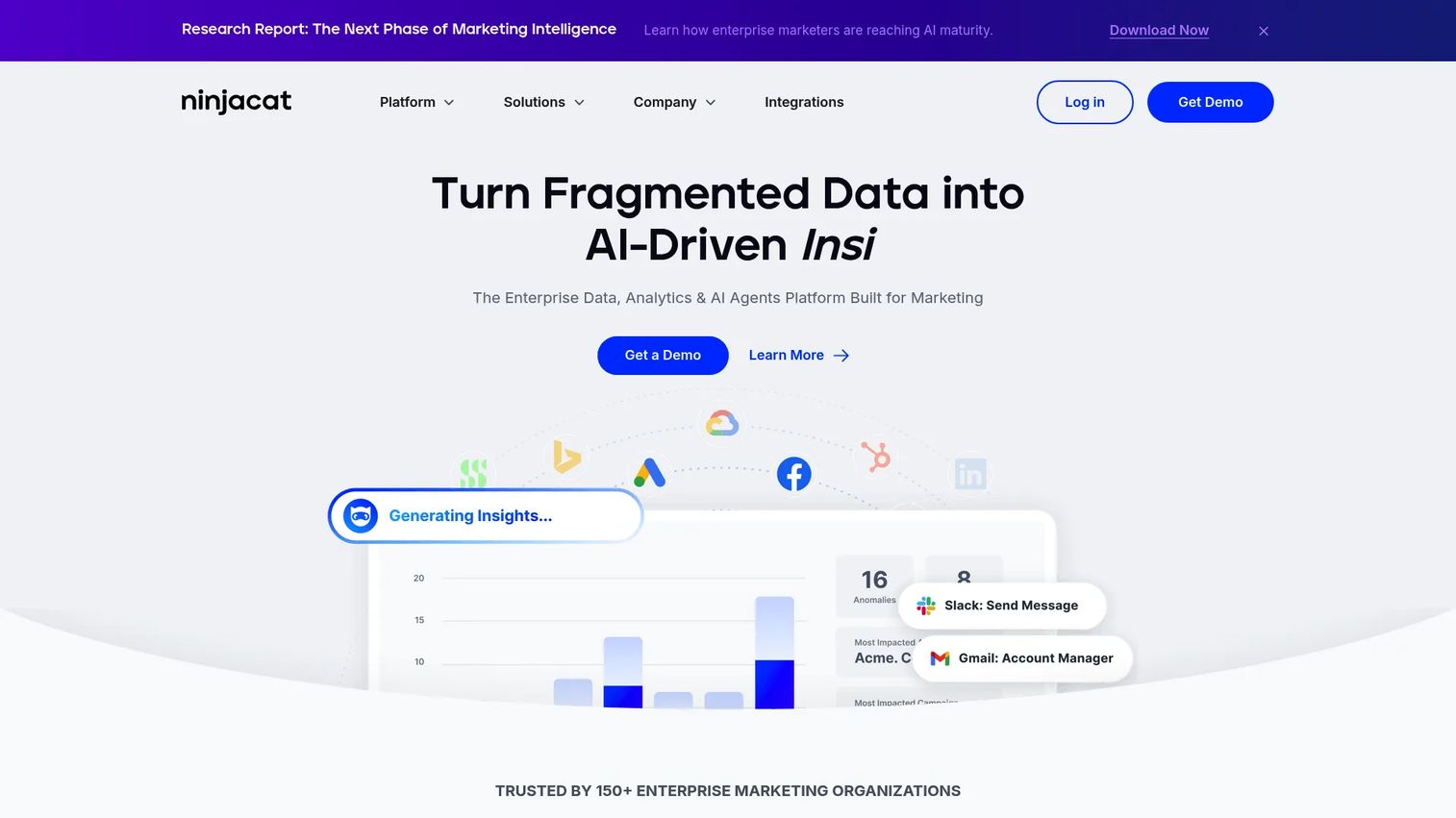 NinjaCat marketing data and reporting platform