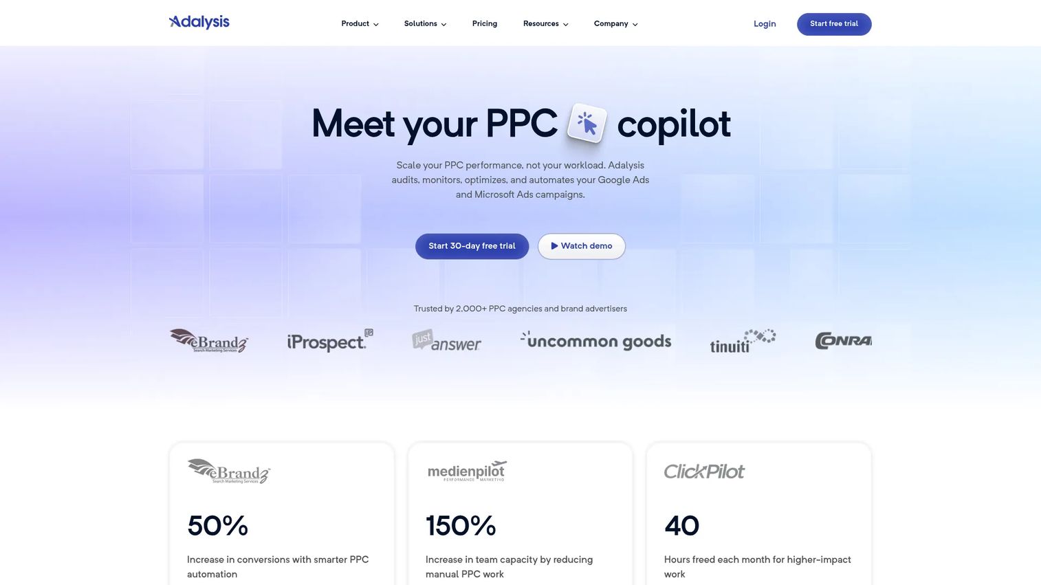 Adalysis PPC testing and account health tool