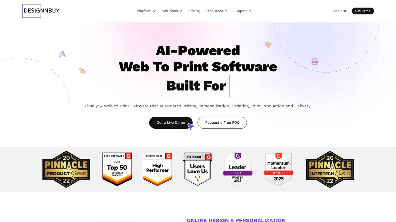 DesignNBuy web-to-print and product personalization software