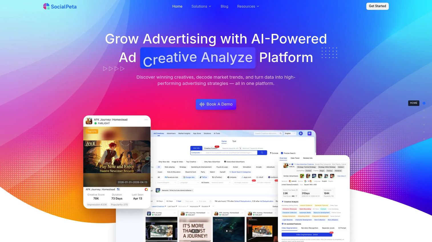 SocialPeta ad creative intelligence platform