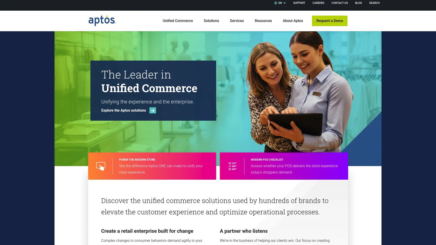 Aptos retail order management software