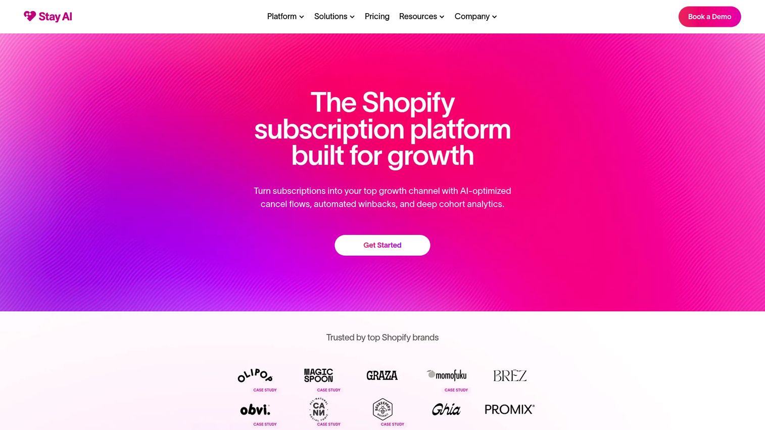 Stay AI subscription retention and customer experience platform for Shopify
