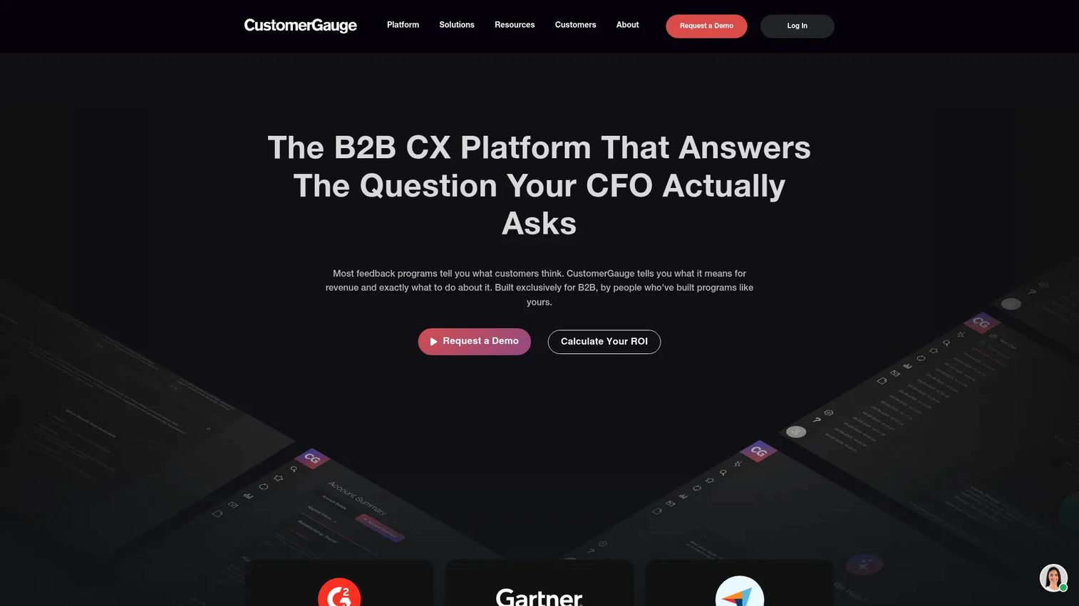 CustomerGauge account experience and customer feedback software homepage