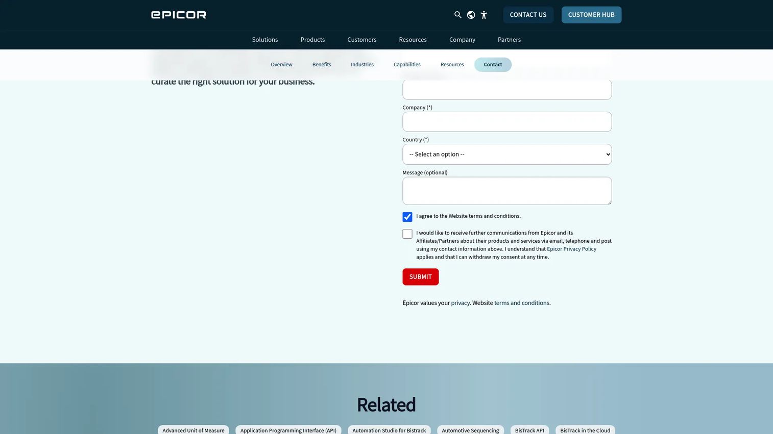 Epicor Kinetic manufacturing cloud ERP software product page