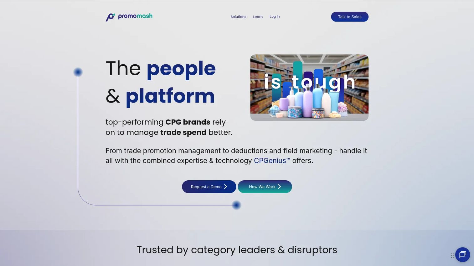 Promomash CPG trade management and field marketing software homepage