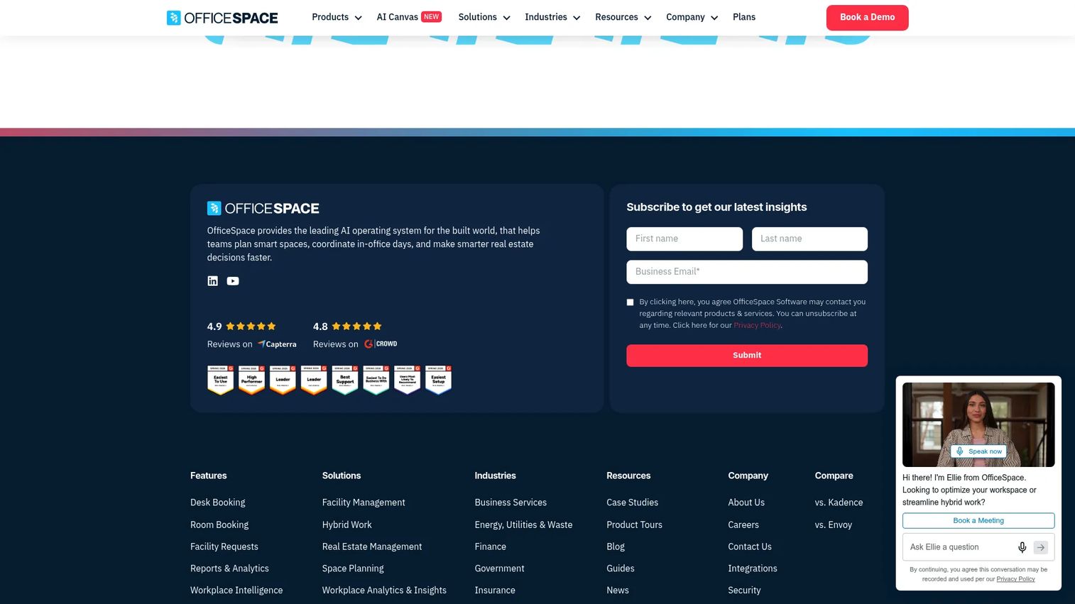 OfficeSpace workplace management platform interface