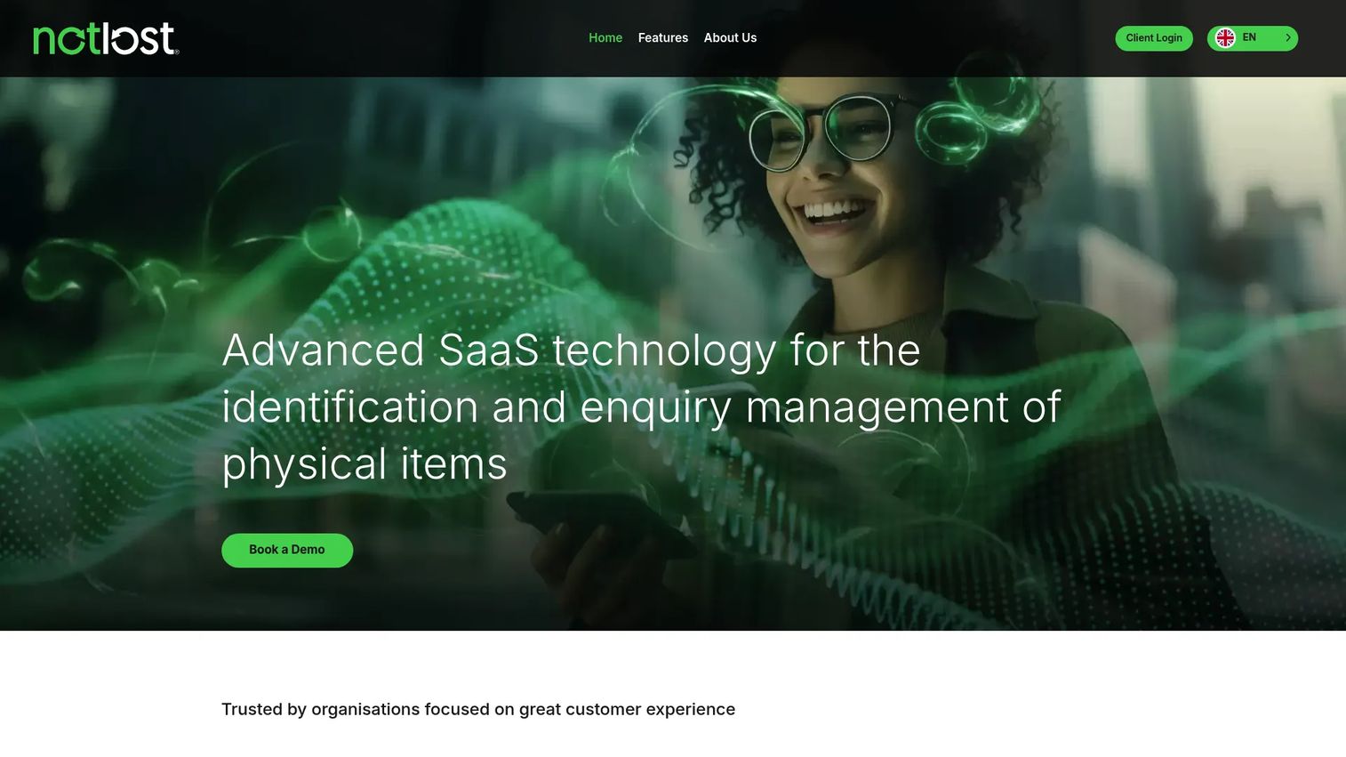NotLost lost and found software platform interface